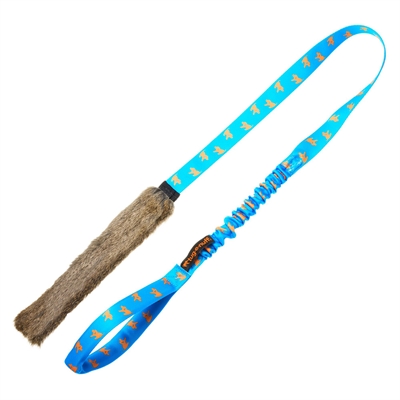 Tug-e-nuff Rabbit Skin Bungee Chaser Tug Dummy med Kaninpels Blå & Orange